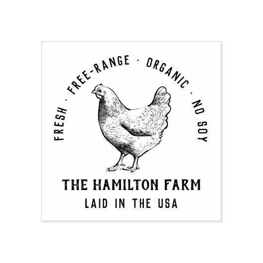 Karton voor persoonlijk  Boerderij Rubberstempel (Afrduk)