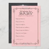  karton wenst Baby shower kaart (Voorkant / Achterkant)