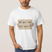 Kartonnen Bord Sjabloon - Vierkant T-shirt (Voorkant)