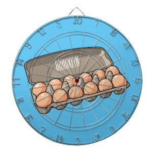 Kartonnen cartoon dartbord