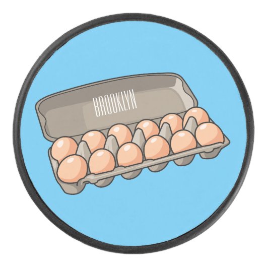 Kartonnen cartoon hockey puck (Voorkant)