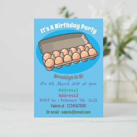 Kartonnen cartoon kaart (Staand voorkant)