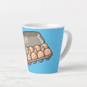 Kartonnen cartoon latte mok (Rechterhoek)