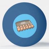 Kartonnen cartoon pingpongbal (Achterkant)