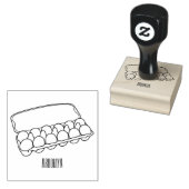 Kartonnen cartoon rubberstempel (Gestempeld)