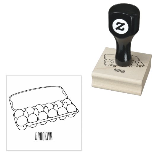 Kartonnen cartoon rubberstempel (Gestempeld)