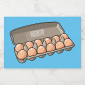 Kartonnen cartoon voedselcontainer etiket (Enkel label)