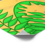 Kartonnen dinosaurus poster (Hoek)