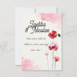 Kartonnen doos "Coquelicots" RSVP Kaartje