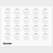 Kartonnen doos Cosmetica Roze Glitter White Ronde Sticker (Vel)