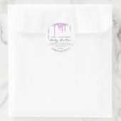 Kartonnen doos Cosmetica Roze Glitter White Ronde Sticker (Tas)