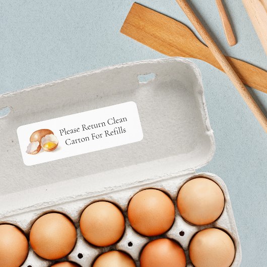 Kartonnen doos Ei Kartonnen doos Etiket