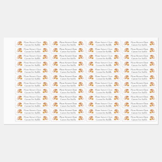 Kartonnen doos Ei Kartonnen doos Labels (Vel)