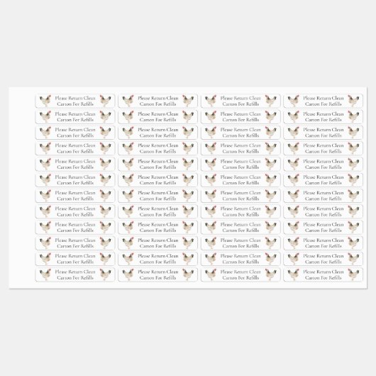 Kartonnen doos Ei Kartonnen doos Labels (Vel)