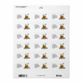Kartonnen doos met een flower bee etiket (Full Sheet)