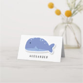 Kartonnen doos met flat sticker Whale Personalized Plaatskaartje (Voorkant)