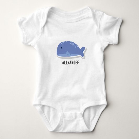 Kartonnen doos met flat sticker Whale Personalized Romper (Voorkant)
