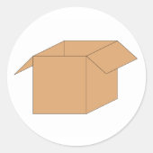 Kartonnen doos ronde sticker (Voorkant)