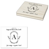 Kartonnen doos voor kippen en monogram Eieren Rubberstempel (Gestempeld)