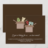 Kartonnen dozen bruine bewegende aankondiging (Voorkant / Achterkant)