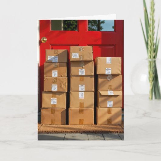 Kartonnen dozen voor het krijgen van oude verjaard kaart (Voorkant)