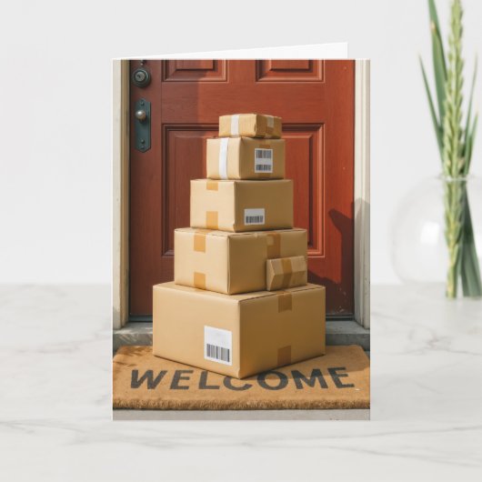 Kartonnen dozen voor het krijgen van oude verjaard kaart (Voorkant)