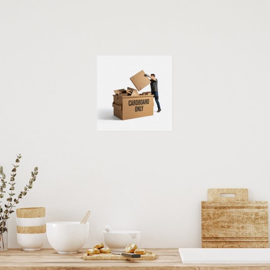 Kartonnen dumpster ontwerp poster (Keuken)