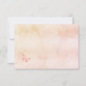 Kartonnen floralen vlinder save the date (Achterkant)