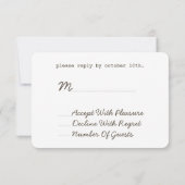 Kartonnen geïnspireerde Apple Orchard bruiloft RSV RSVP Kaartje (Achterkant)