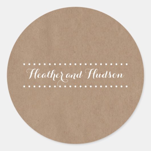 Kartonnen geïnspireerde bruiloft Sticker (Voorkant)