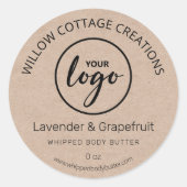 Kartonnen kartonnen buiklabels ronde sticker (Voorkant)