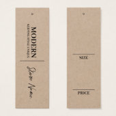 Kartonnen kleding opknoping display prijs Kaart (Voorkant /achterkant)