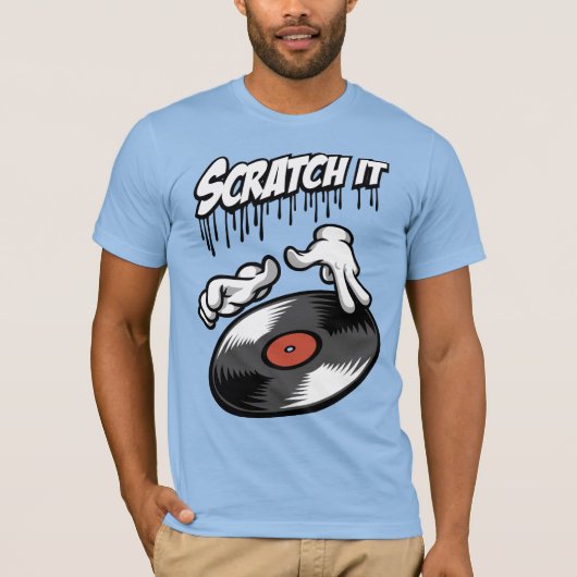 Kartonnen muis en hiphopdisk t-shirt (Voorkant)