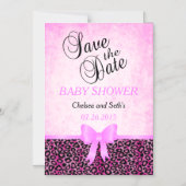 Kartonnen patroonpatroon van grasland | Roze | Sho Magnetische Uitnodiging (Voorkant)