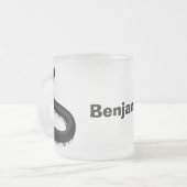 Kartonnen pijl matglas koffiemok (Voorkant links)