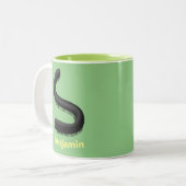 Kartonnen pijl tweekleurige koffiemok (Voorkant links)