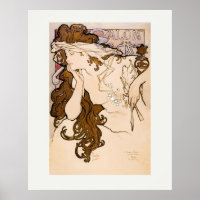 KARTONNEN POSTER : ALPHONSE MARIA MUCHA : SALON DE