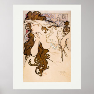 KARTONNEN POSTER : ALPHONSE MARIA MUCHA : SALON DE