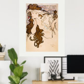 KARTONNEN POSTER : ALPHONSE MARIA MUCHA : SALON DE (Thuiskantoor)