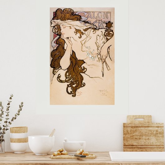 KARTONNEN POSTER : ALPHONSE MARIA MUCHA : SALON DE (Keuken)