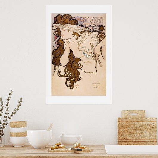 KARTONNEN POSTER : ALPHONSE MARIA MUCHA : SALON DE (Keuken)