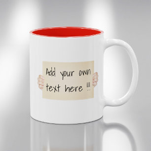 Kartonnen Protestsjabloon Koffiemok Tweekleurige Koffiemok