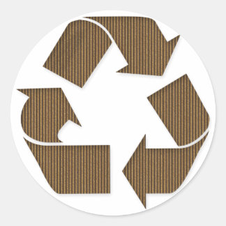 Kartonnen Recyclen Symbool Sticker