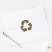 Kartonnen Recyclen Symbool Sticker (Envelop)