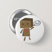 Kartonnen robot : Hoi! Ronde Button 5,7 Cm (Voorkant /achterkant)