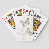 Kartonnen trouwnaam en datumkaarten pokerkaarten (Achterkant)