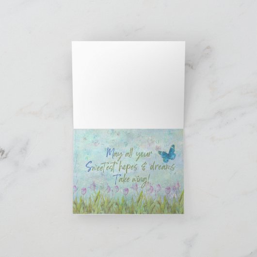 Kartonnen vlinder en botanische notitiekaart (Binnen)