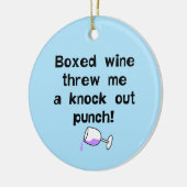 kartonnen wijn keramisch ornament (Links)