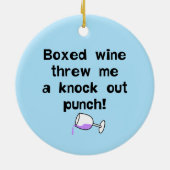 kartonnen wijn keramisch ornament (Achterkant)