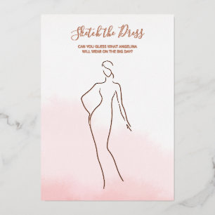 Kartonspel voor een bruidsfeest. folie uitnodiging